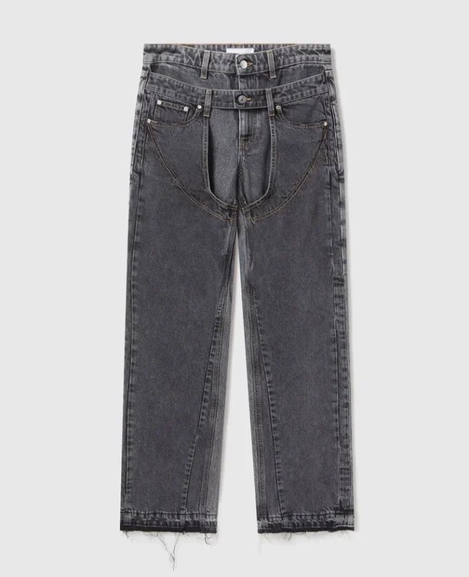 Jeans Chap con doppia cintura Jeans Chap con doppia cintura