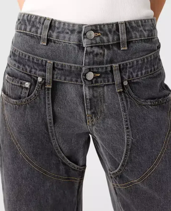 Jeans Chap con doppia cintura Jeans Chap con doppia cintura