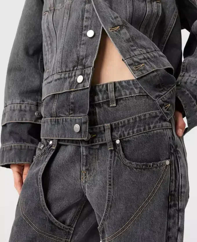 Jeans Chap con doppia cintura Jeans Chap con doppia cintura
