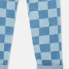 Jeans con stampa a scacchiera