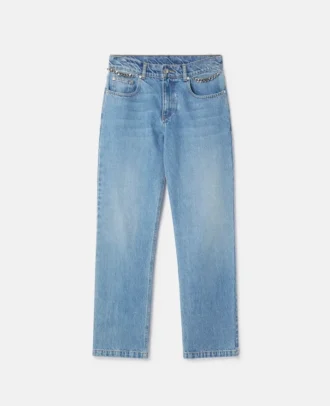 Jeans cropped Falabella Chain Light Wash