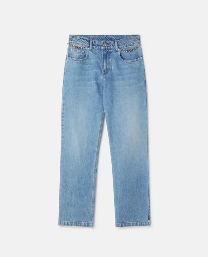 Jeans cropped Falabella Chain Light Wash Jeans cropped Falabella Chain Light Wash