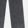 Jeans in denim a gamba dritta con pannello a contrasto Jeans in denim a gamba dritta con pannello a contrasto