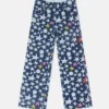 Jeans in denim a gamba dritta con stampa a stelle Jeans in denim a gamba dritta con stampa a stelle