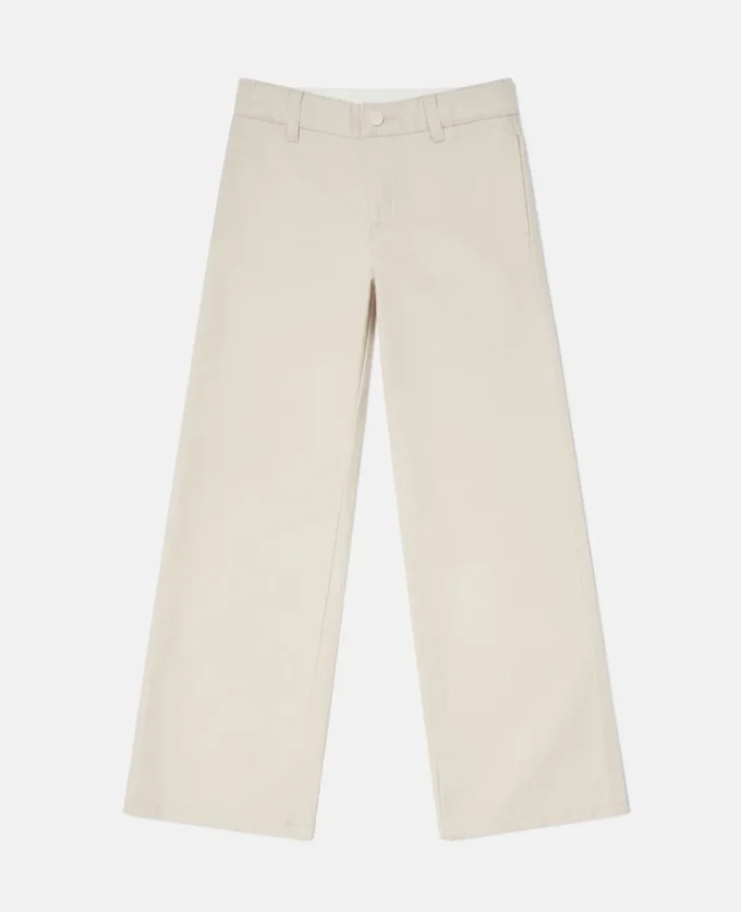 Jeans in denim a gamba dritta tono su tono Jeans in denim a gamba dritta tono su tono