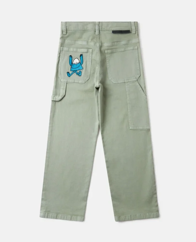 Jeans in denim a gamba dritta tono su tono Jeans in denim a gamba dritta tono su tono