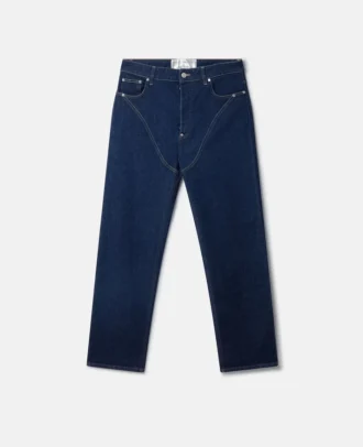 Jeans in denim a vita media e gamba dritta con ricamo Platinum Dream