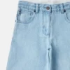 Jeans in denim a vita media e gamba larga Jeans in denim a vita media e gamba larga