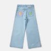 Jeans in denim a vita media e gamba larga Jeans in denim a vita media e gamba larga