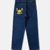 Jeans in denim con grafica Earth Friends