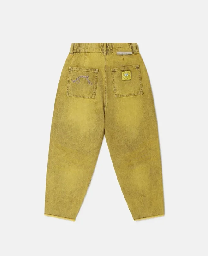 Jeans in denim con grafica SpongeBob Jeans in denim con grafica SpongeBob