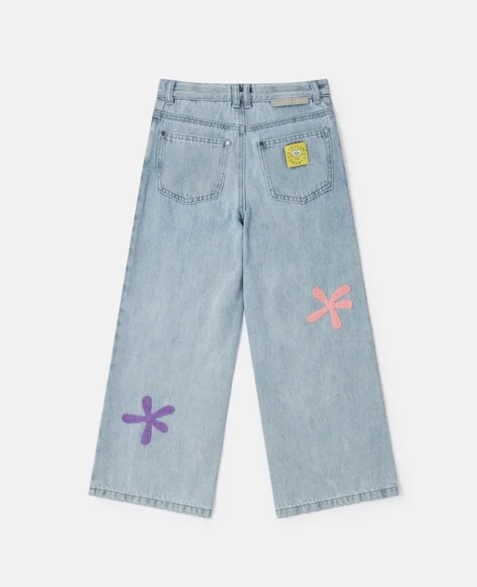 Jeans in denim con grafica SpongeBob Jeans in denim con grafica SpongeBob