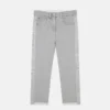 Jeans in denim con pannello con marchio Jeans in denim con pannello con marchio