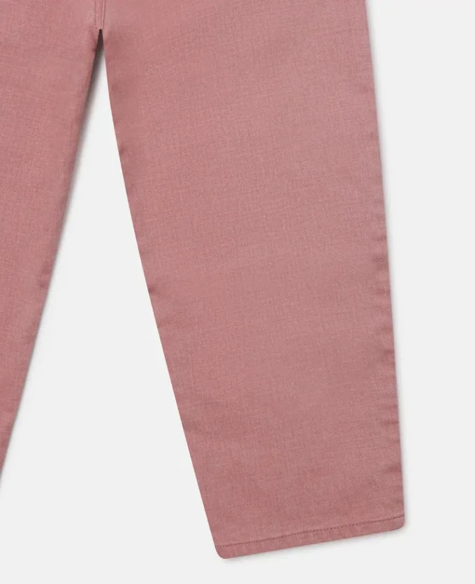 Jeans in denim con ricamo colomba Jeans in denim con ricamo colomba