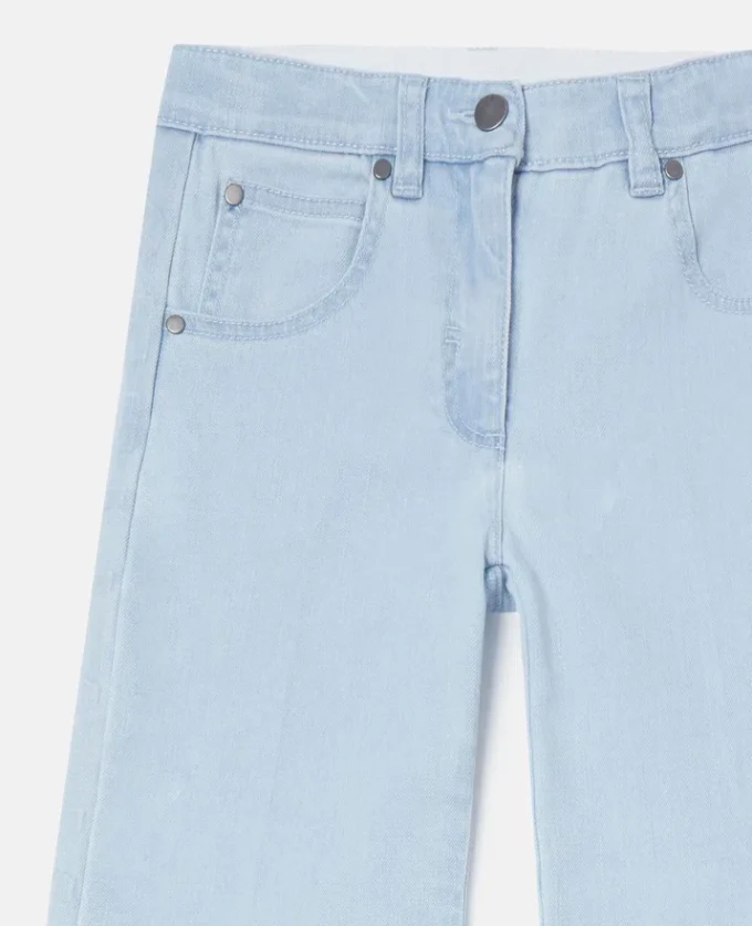 Jeans svasati in denim chiaro Jeans svasati in denim chiaro
