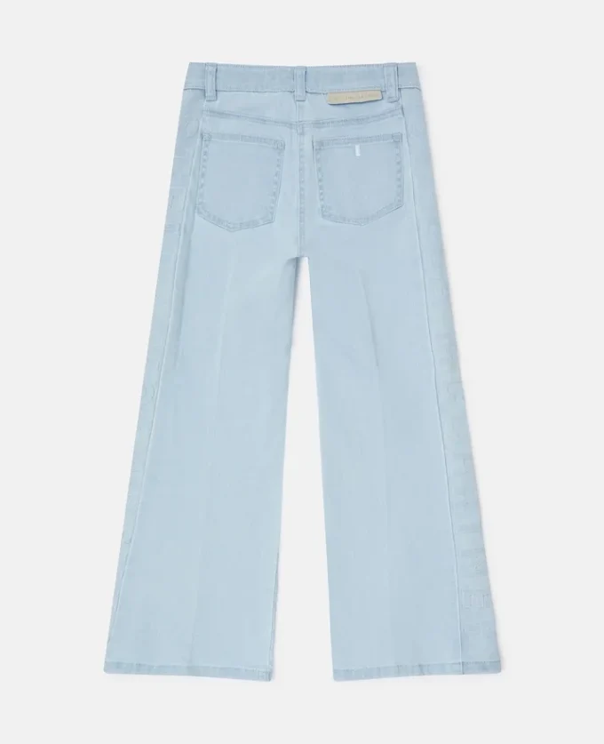 Jeans svasati in denim chiaro Jeans svasati in denim chiaro