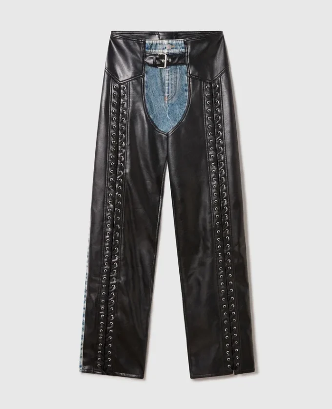 Jeans vegani con lacci Jeans vegani con lacci