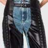 Jeans vegani con lacci Jeans vegani con lacci