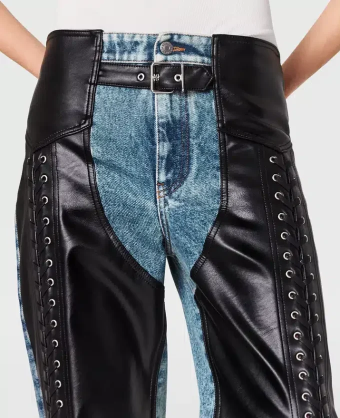 Jeans vegani con lacci Jeans vegani con lacci