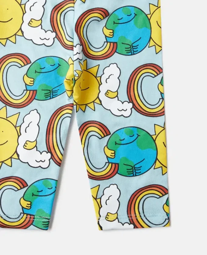 Leggings con stampa Earth Friends Leggings con stampa Earth Friends