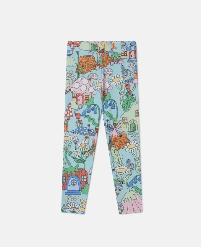 Leggings elasticizzati con stampa bosco Leggings elasticizzati con stampa bosco