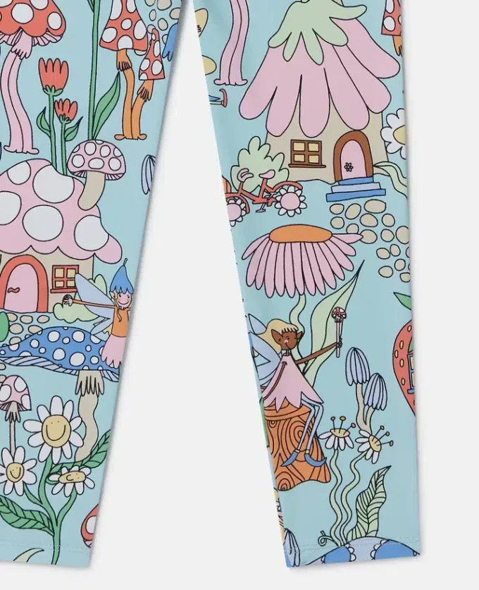 Leggings elasticizzati con stampa bosco Leggings elasticizzati con stampa bosco
