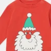 Maglia a maniche lunghe con grafica Babbo Natale Maglia a maniche lunghe con grafica Babbo Natale