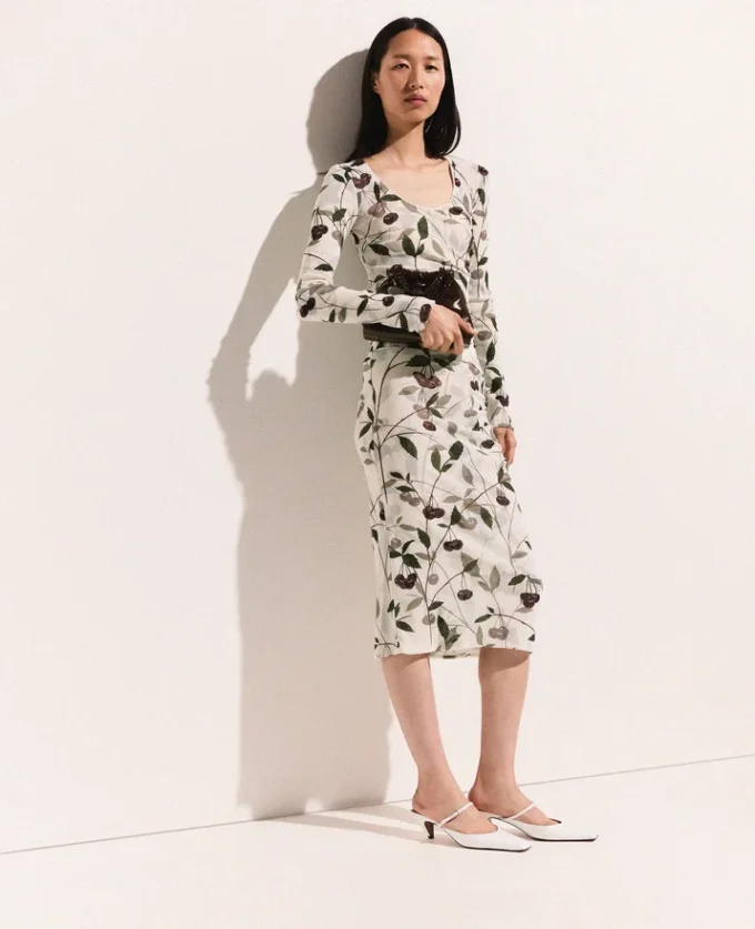 Maglia a maniche lunghe con stampa ciliegie Maglia a maniche lunghe con stampa ciliegie