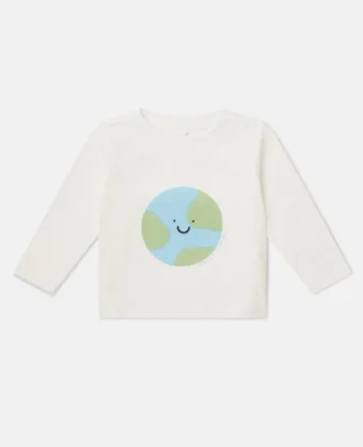 Maglia a maniche lunghe con stampa Earth