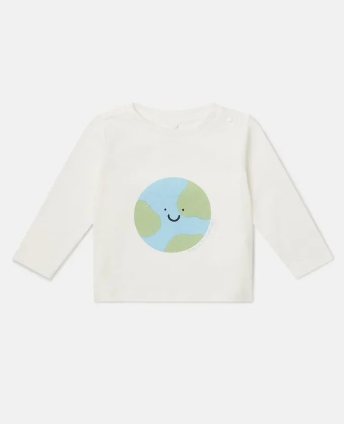 Maglia a maniche lunghe con stampa Earth Maglia a maniche lunghe con stampa Earth