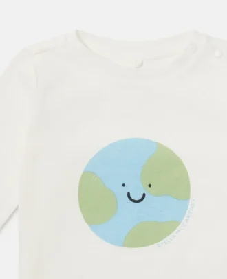 Maglia a maniche lunghe con stampa Earth