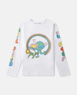 Maglia a maniche lunghe con stampa grafica Earth Friends