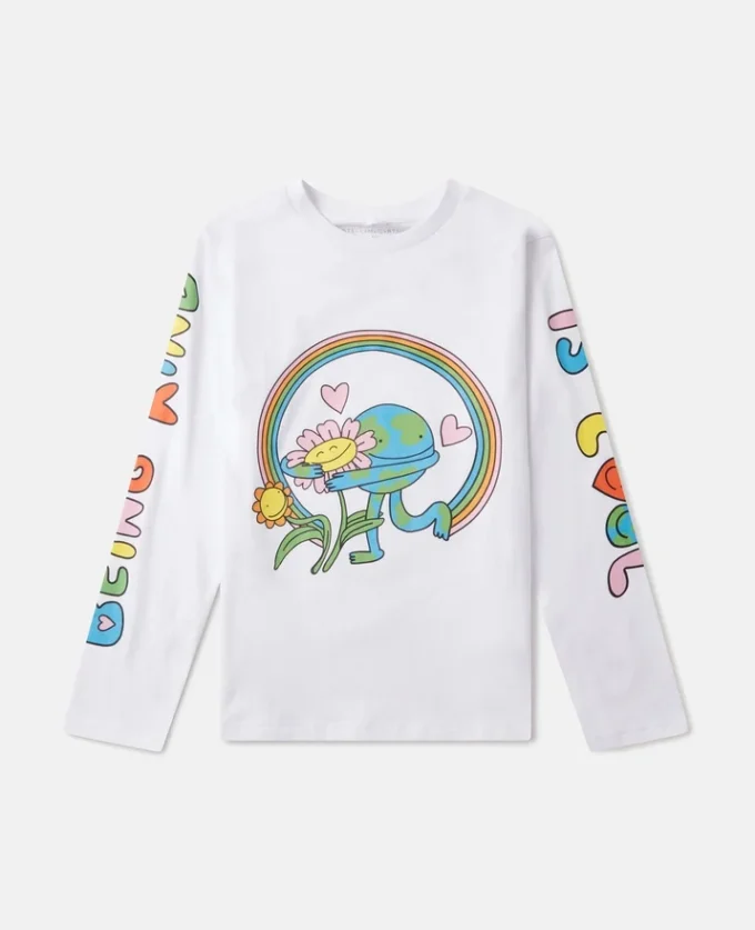Maglia a maniche lunghe con stampa grafica Earth Friends Maglia a maniche lunghe con stampa grafica Earth Friends