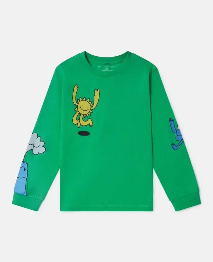 Maglia a maniche lunghe con stampa grafica Earth Friends Maglia a maniche lunghe con stampa grafica Earth Friends