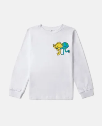 Maglia a maniche lunghe con stampa grafica Earth Friends