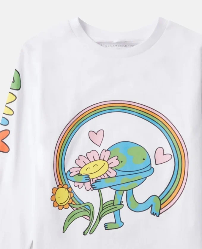 Maglia a maniche lunghe con stampa grafica Earth Friends Maglia a maniche lunghe con stampa grafica Earth Friends