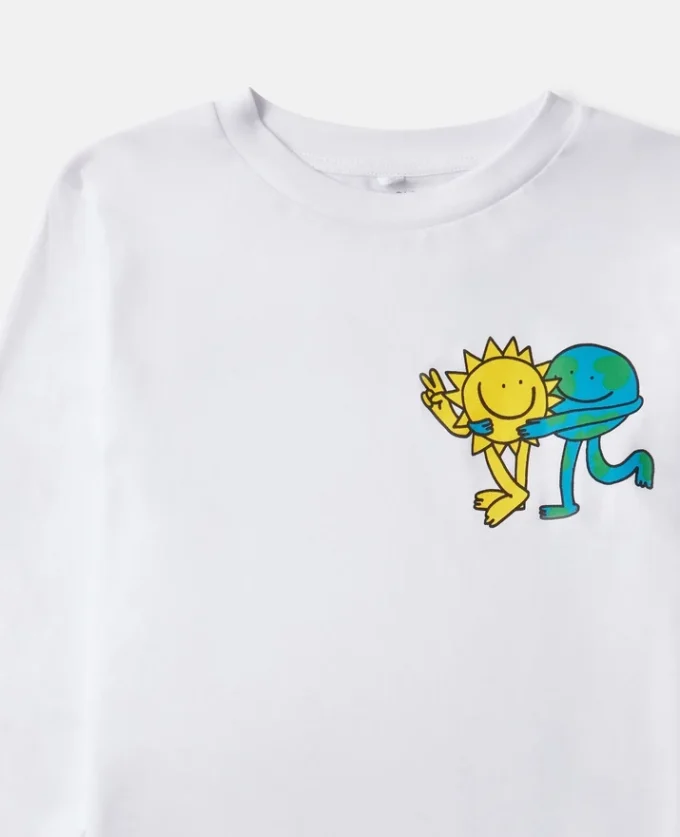 Maglia a maniche lunghe con stampa grafica Earth Friends Maglia a maniche lunghe con stampa grafica Earth Friends