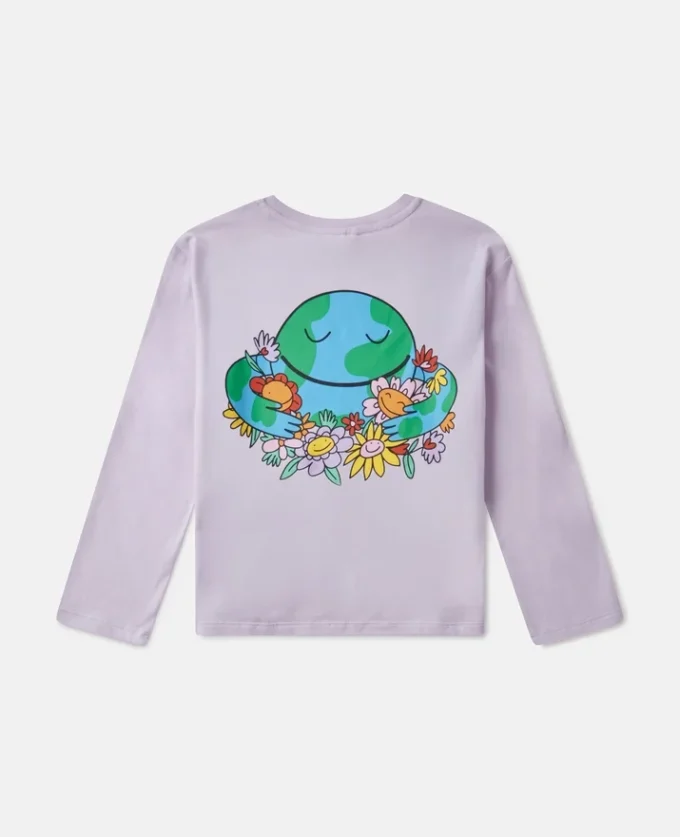 Maglia a maniche lunghe con stampa grafica Earth Friends Maglia a maniche lunghe con stampa grafica Earth Friends