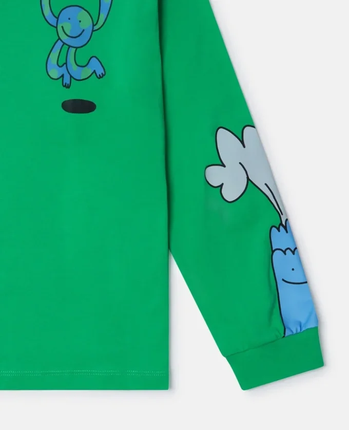 Maglia a maniche lunghe con stampa grafica Earth Friends Maglia a maniche lunghe con stampa grafica Earth Friends