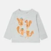 Maglia a maniche lunghe con stampa grafica scoiattolo Maglia a maniche lunghe con stampa grafica scoiattolo