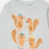 Maglia a maniche lunghe con stampa grafica scoiattolo Maglia a maniche lunghe con stampa grafica scoiattolo