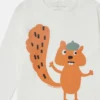 Maglia a maniche lunghe con stampa grafica scoiattolo Maglia a maniche lunghe con stampa grafica scoiattolo
