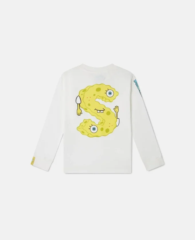 Maglietta a maniche lunghe con stampa grafica SpongeBob Maglietta a maniche lunghe con stampa grafica SpongeBob