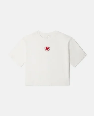 Maglietta con ricamo a forma di cuore Maglietta con ricamo a forma di cuore