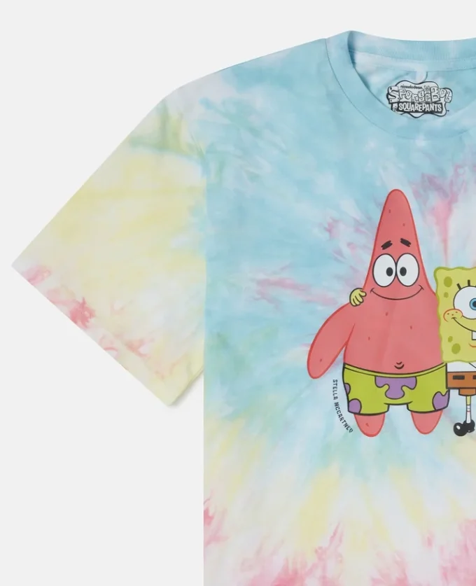 Maglietta con stampa grafica SpongeBob Tie-Dye Maglietta con stampa grafica SpongeBob Tie-Dye