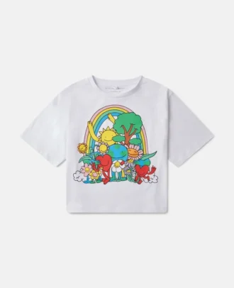 Maglietta corta con grafica Earth Friends