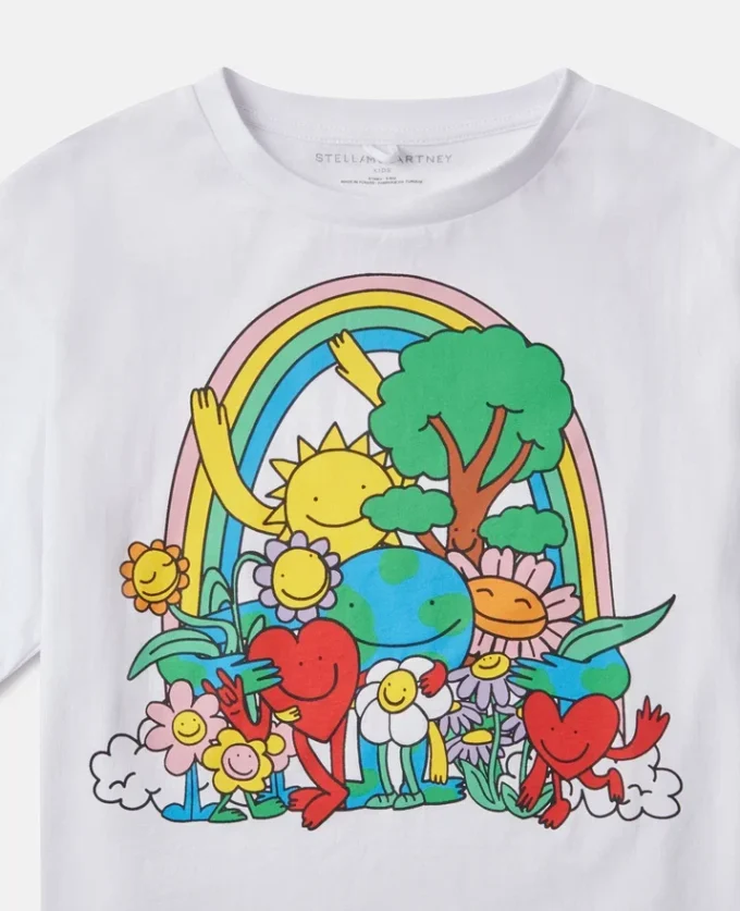 Maglietta corta con grafica Earth Friends Maglietta corta con grafica Earth Friends