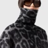 Maglione a collo alto in jacquard leopardato Maglione a collo alto in jacquard leopardato