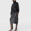 Maglione a collo alto in jacquard leopardato Maglione a collo alto in jacquard leopardato