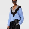 Maglione a maniche lunghe con inserti in pizzo Maglione a maniche lunghe con inserti in pizzo